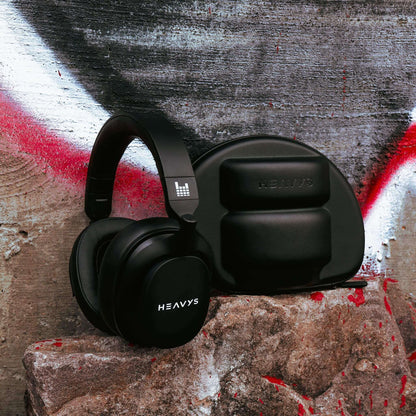 Heavys H1H wireless headphones bundle travel protective case